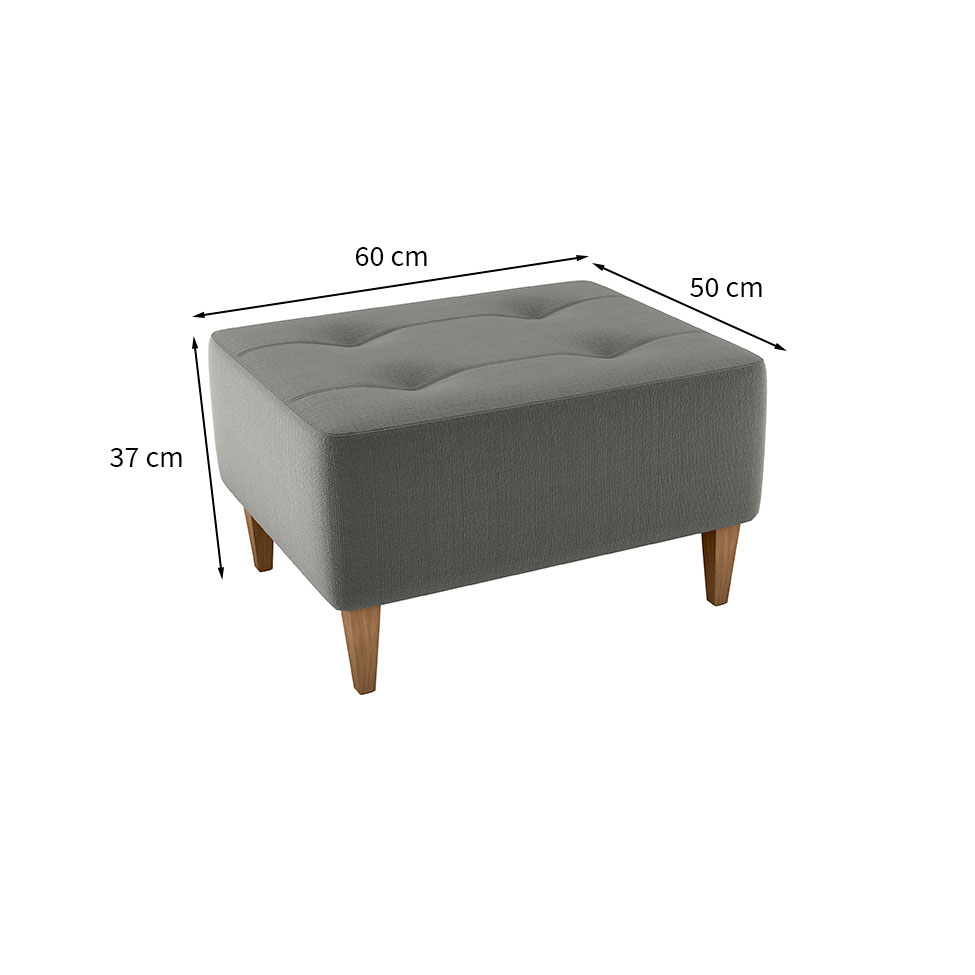 Puff Piva Suede Cinza