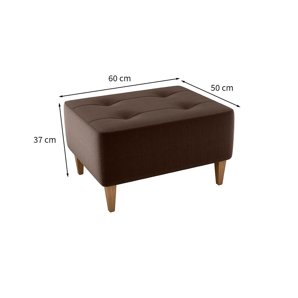Puff Piva Suede Marrom