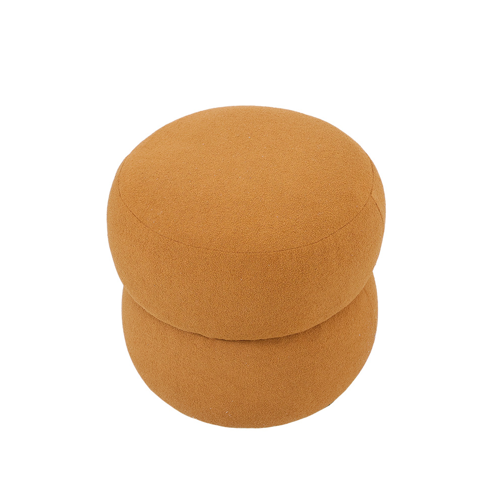 Puff Respiro Poliéster Amarelo Ocre
