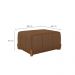 Puff Retangular Beirute Couro Conhaque 80 cm