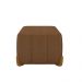 Puff Retangular Beirute Couro Conhaque 80 cm