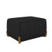 Puff Retangular Beirute Couro Preto 80 cm