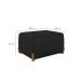 Puff Retangular Beirute Couro Preto 80 cm