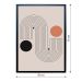 Quadro Abstrato Arco Íris Minimalista II com Vidro Colorido 50x70 cm
