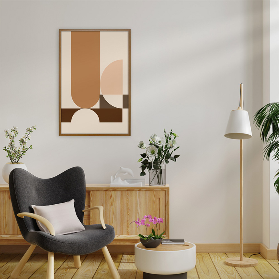 Quadro Abstrato Geo I sem Vidro Colorido 50x70 cm