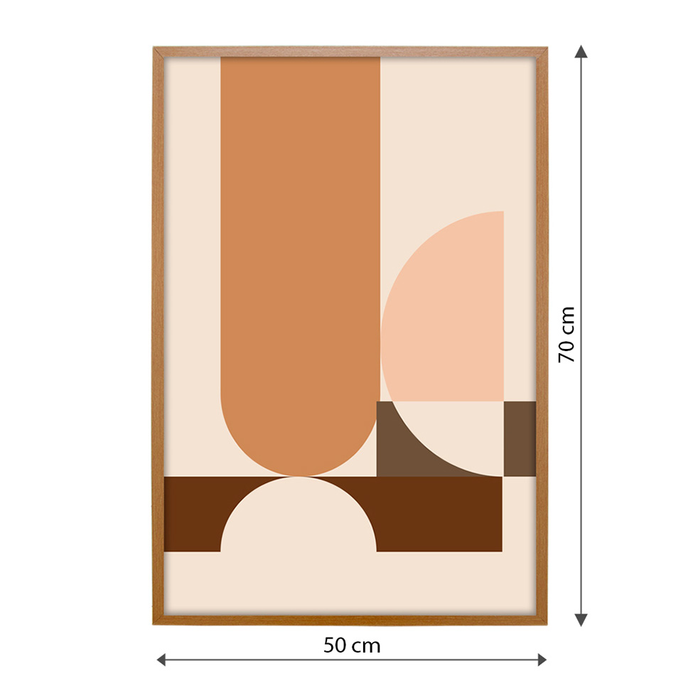 Quadro Abstrato Geo I sem Vidro Colorido 50x70 cm