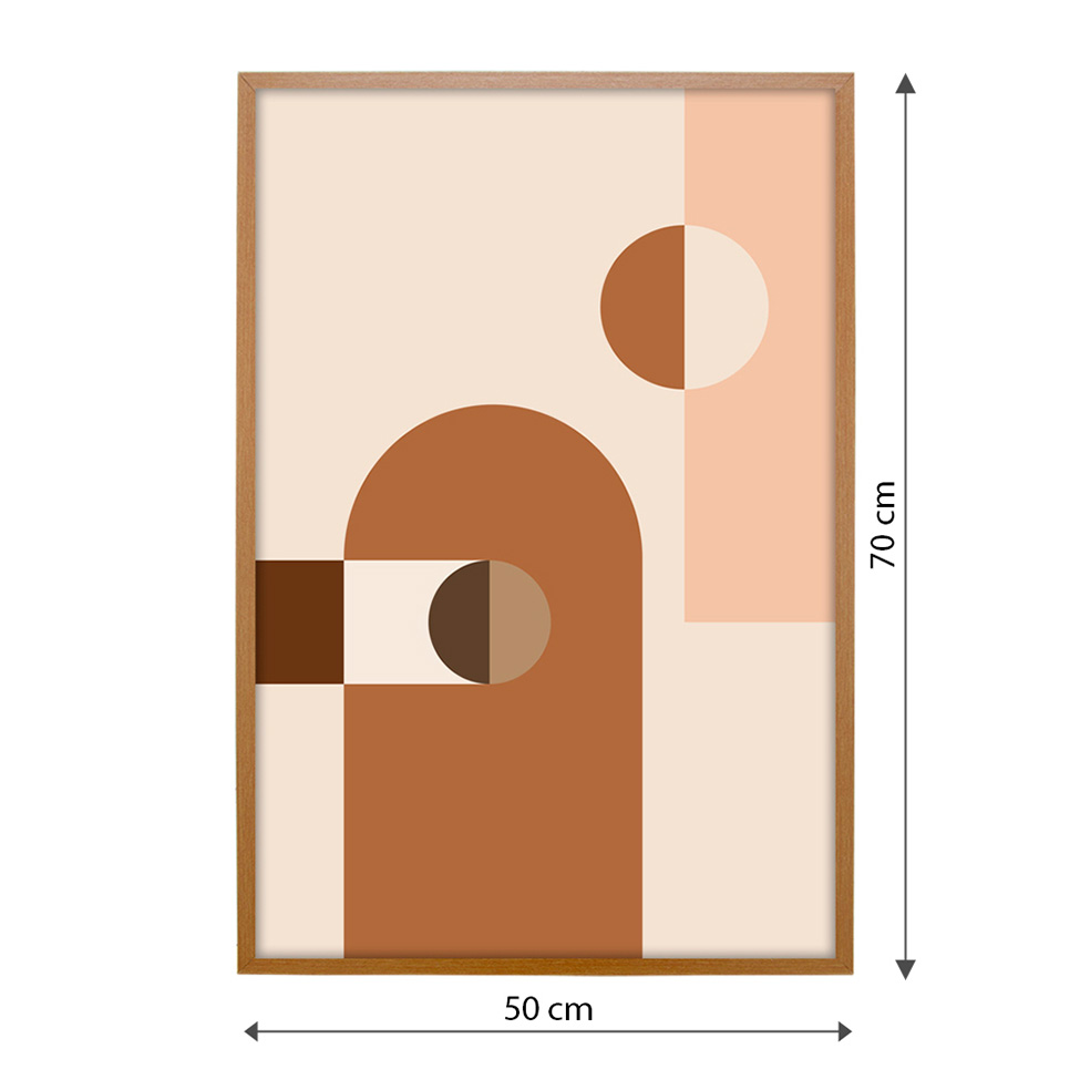 Quadro Abstrato Geo II sem Vidro Colorido 50x70 cm