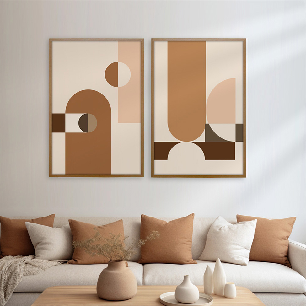 Quadro Abstrato Geo II sem Vidro Colorido 50x70 cm