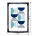 Quadro Abstrato Geométricos III com Vidro Colorido 60x90 cm