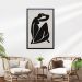 Quadro Abstrato Matisse Mulher sem Vidro Preto e Bege 60x90 cm
