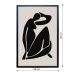 Quadro Abstrato Matisse Mulher sem Vidro Preto e Bege 60x90 cm