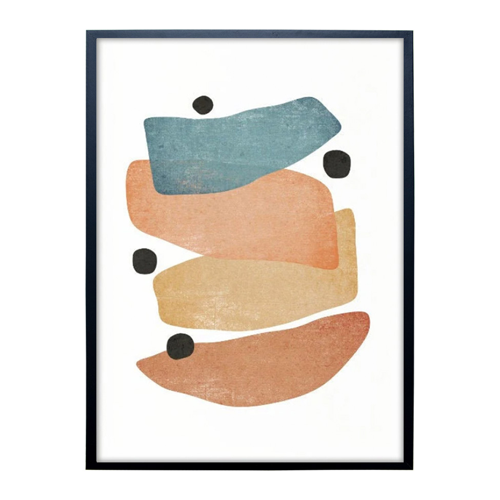 Quadro Abstrato Montagens II sem Vidro Colorido 40x60 cm