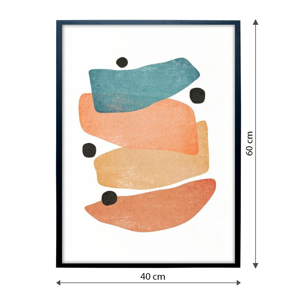 Quadro Abstrato Montagens II sem Vidro Colorido 40x60 cm