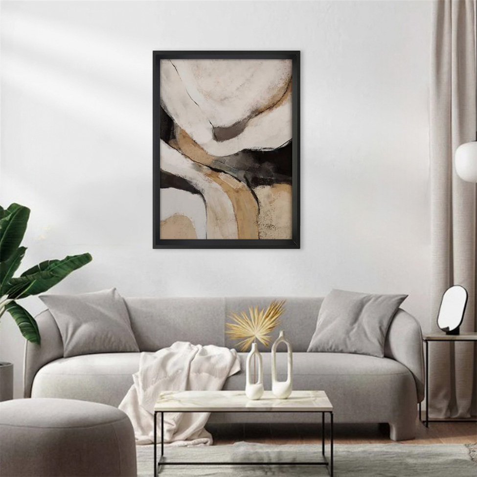 Quadro Abstrato Nuances II com Vidro Colorido 60x90 cm