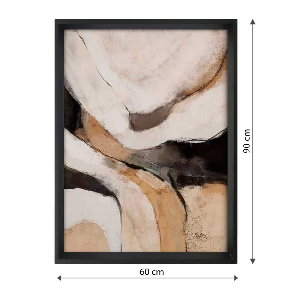 Quadro Abstrato Nuances II com Vidro Colorido 60x90 cm