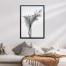 Quadro Clássico Floral Raio-X I com Vidro Preto e Branco 50x70 cm
