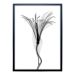 Quadro Clássico Floral Raio-X III com Vidro Preto e Branco 50x70 cm