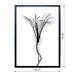 Quadro Clássico Floral Raio-X III com Vidro Preto e Branco 50x70 cm