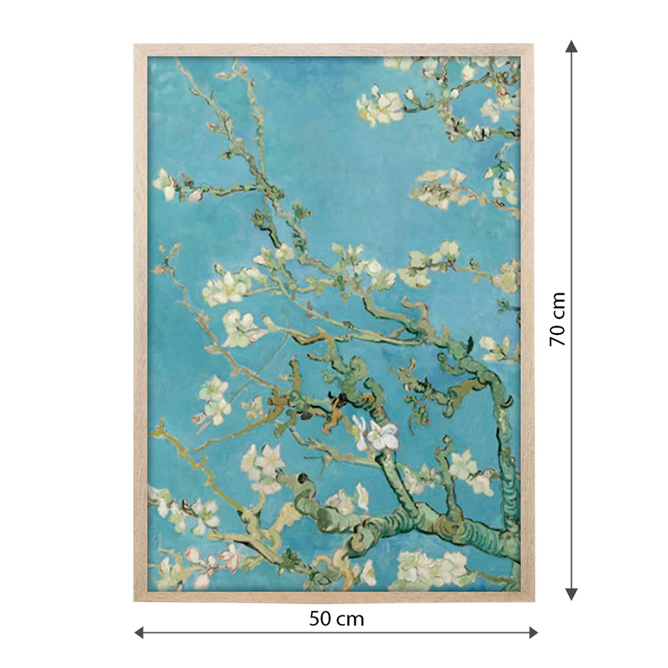 Quadro Clássico Flores I com Vidro Colorido 50x70 cm