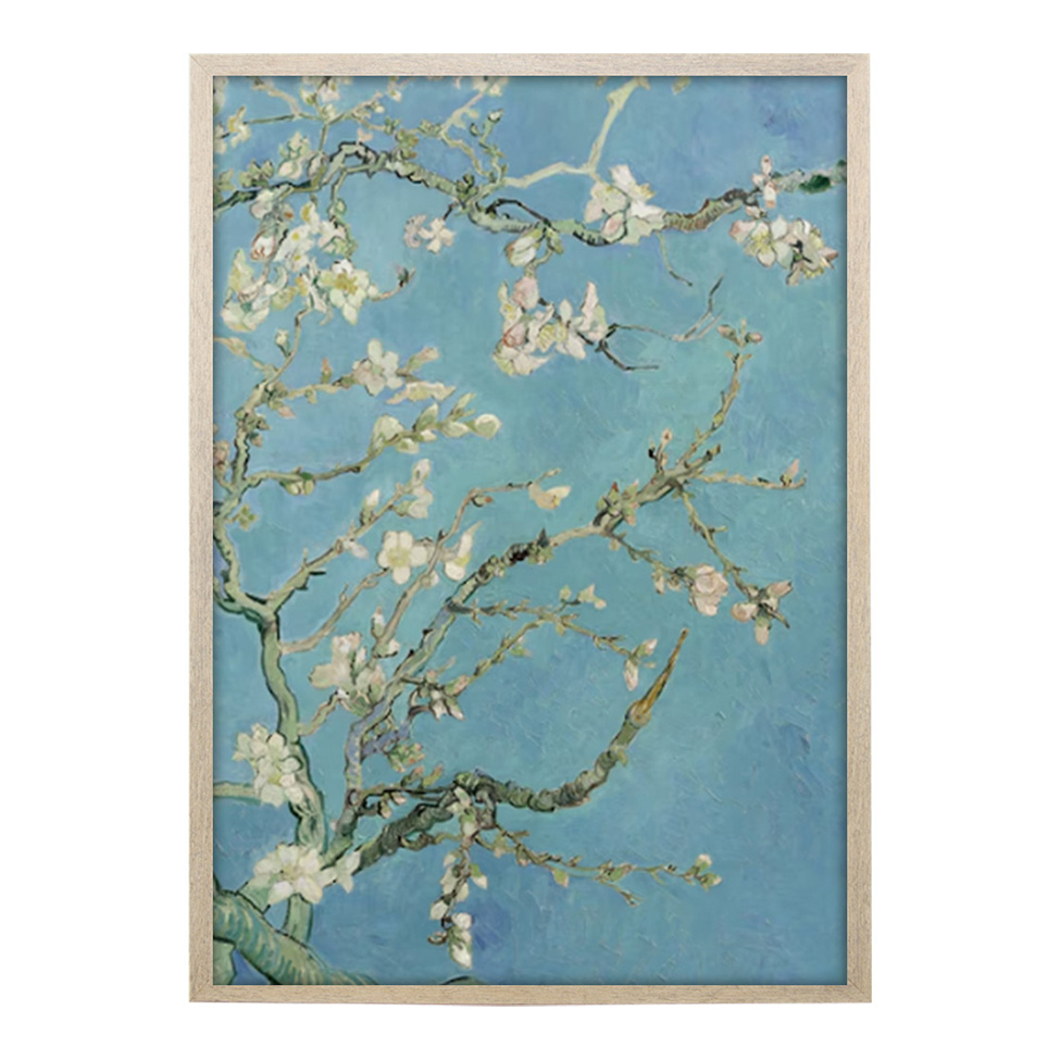 Quadro Clássico Flores II com Vidro Colorido 50x70 cm