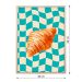 Quadro Cozinha Croissant com Vidro Colorido 40x60 cm