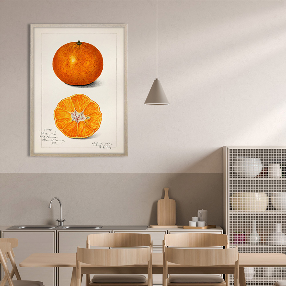 Quadro Cozinha Laranja com Vidro Colorido 40x60 cm