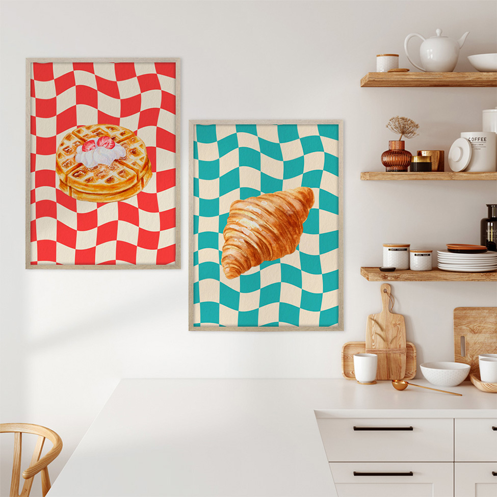 Quadro Cozinha Trota com Vidro Colorido 40x60 cm