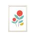 Quadro Decorativo sem Vidro Flores II Vermelho e Azul