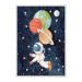 Quadro Infantil Astronauta sem Vidro Colorido 20x30 cm