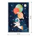 Quadro Infantil Astronauta sem Vidro Colorido 20x30 cm