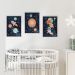 Quadro Infantil Astronauta sem Vidro Colorido 20x30 cm