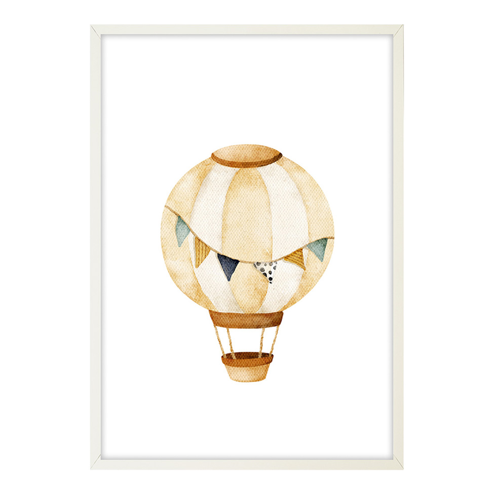 Quadro Infantil Ballon sem Vidro Colorido 20x30 cm