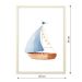 Quadro Infantil Barco sem Vidro Colorido 20x30 cm