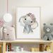 Quadro Infantil Elephant sem Vidro Colorido 20x30 cm