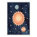 Quadro Infantil Espacial sem Vidro Colorido 20x30 cm