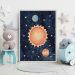Quadro Infantil Espacial sem Vidro Colorido 20x30 cm
