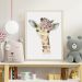 Quadro Infantil Giraffe sem Vidro Colorido 20x30 cm
