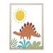 Quadro Infantil Selva Dino I sem Vidro Colorido 20x30 cm