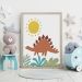 Quadro Infantil Selva Dino I sem Vidro Colorido 20x30 cm
