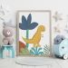 Quadro Infantil Selva Dino II sem Vidro Colorido 20x30 cm