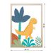 Quadro Infantil Selva Dino II sem Vidro Colorido 20x30 cm