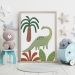 Quadro Infantil Selva Dino III sem Vidro Colorido 20x30 cm