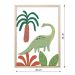 Quadro Infantil Selva Dino III sem Vidro Colorido 20x30 cm