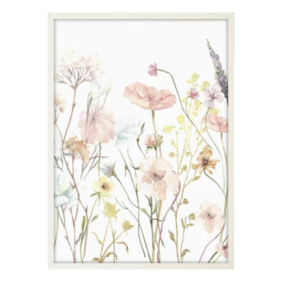 Quadro Infantil Selva Flowers sem Vidro Colorido 20x30 cm