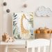 Quadro Infantil Selva Girafa sem Vidro Colorido 20x30 cm