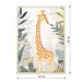 Quadro Infantil Selva Girafa sem Vidro Colorido 20x30 cm