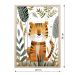 Quadro Infantil Selva Tigre sem Vidro Colorido 20x30 cm