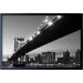 Quadro Manual Canvas Cidade I com Vidro Preto e Branco 40x60 cm