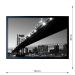 Quadro Manual Canvas Cidade I com Vidro Preto e Branco 40x60 cm