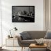 Quadro Manual Canvas Cidade II com Vidro Preto e Branco 40x60 cm
